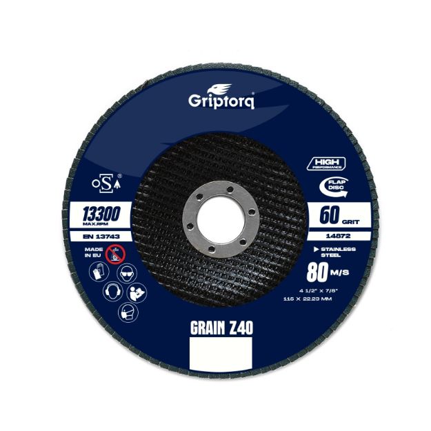115 X 22MM FLAP DISC - 40 GRIT