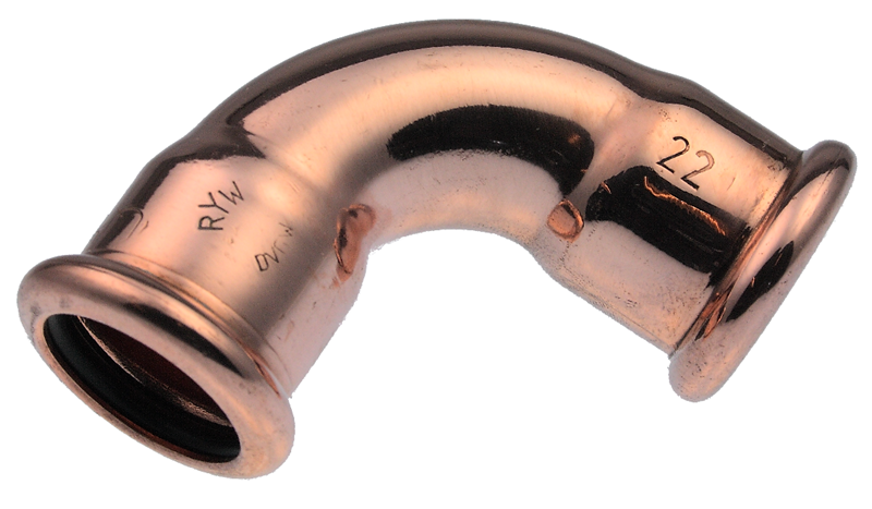 VSH XPRESS COPPER 90 DEGREE CRIMPED BEND  F/F