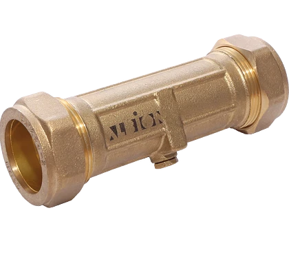 ART37 DZR BRASS DOUBLE CHECK VALVE COMPRESSION ENDS WRAS