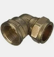 COPPER COMPRESSION FEMALE IRON TO COPPER BEND