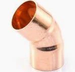 COPPER ENDFEED OBTUSE ELBOW 45 DEGREE C X C