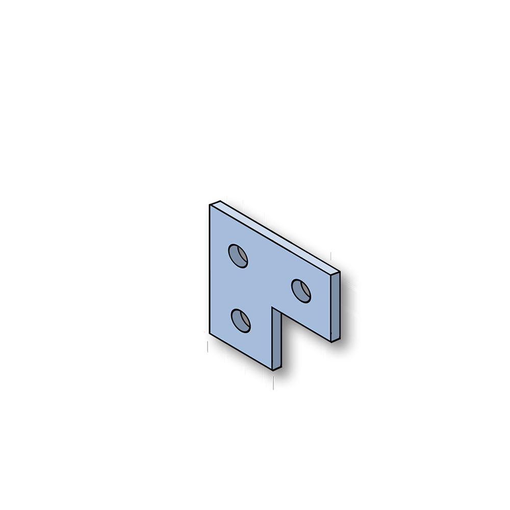 3 HOLE FLAT L BRACKET