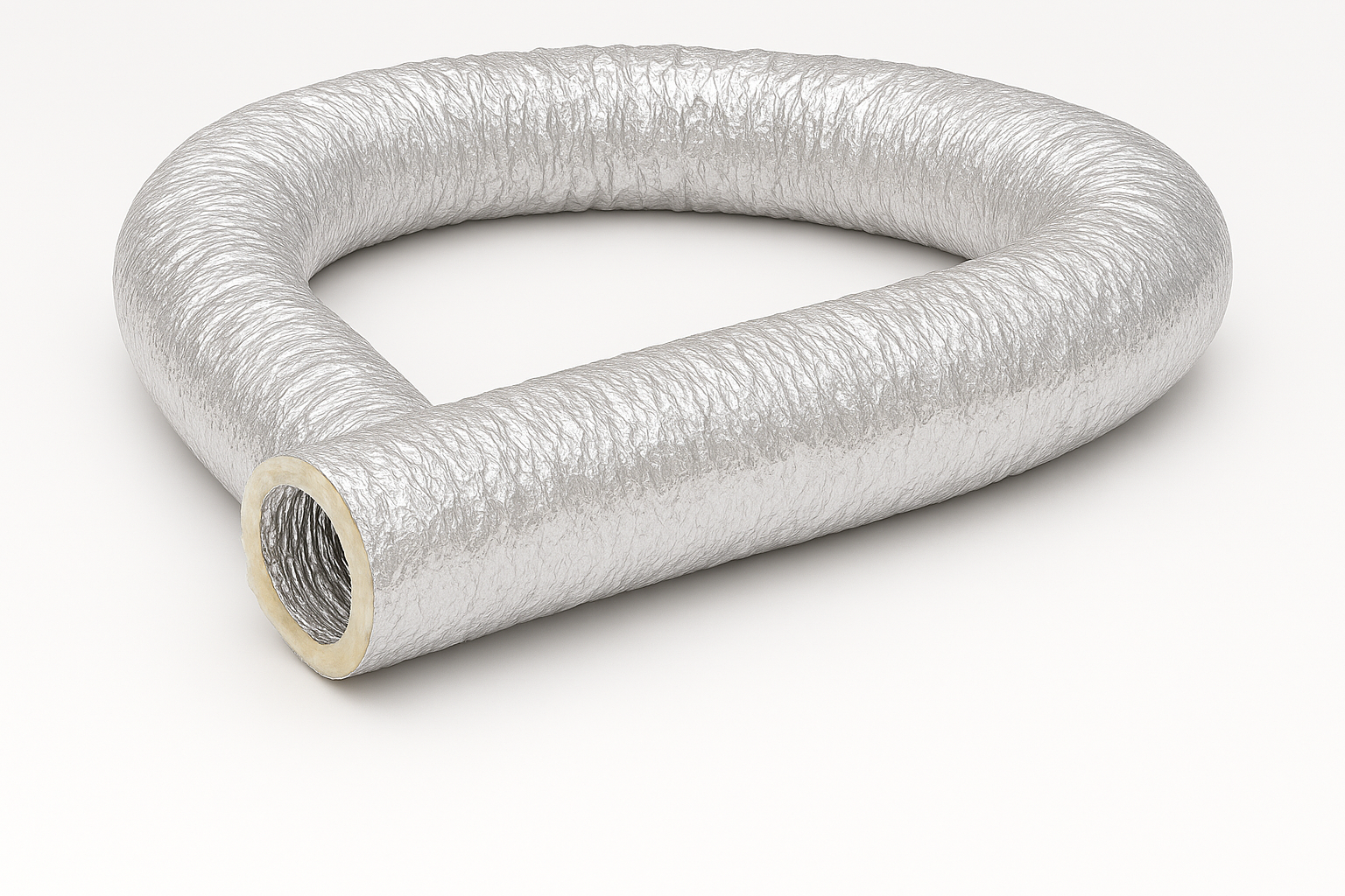 INSULATED ALUMINIUM FOIL FLEXIBLE DUCTING 10M LONG