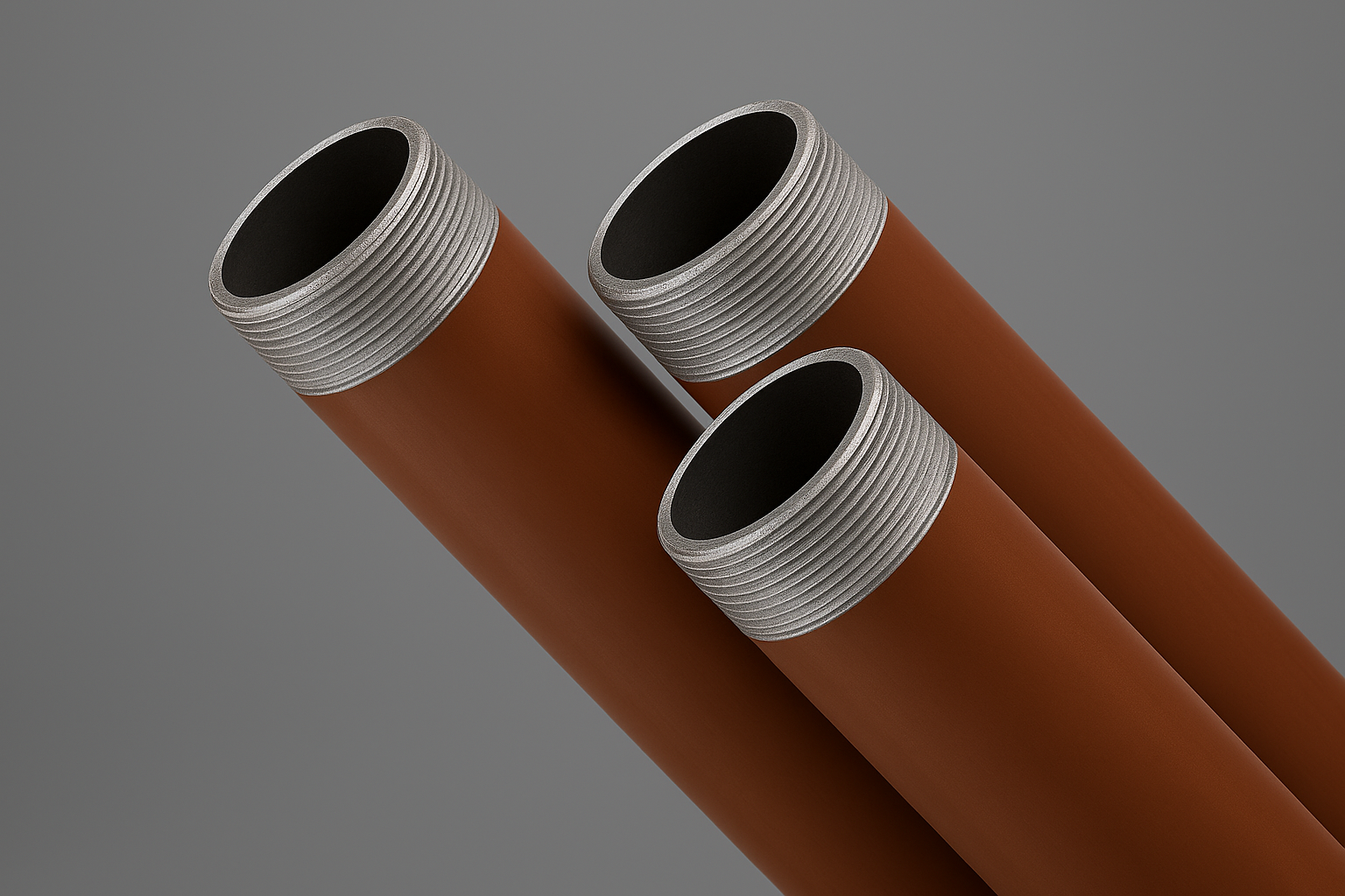 HEAVY TUBE SCREWED AND SOCKETED PAINTED RED