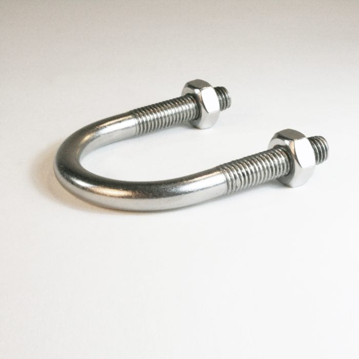 U-BOLT ZINC PLATED STANDARD LEG WITH 2 NUTS