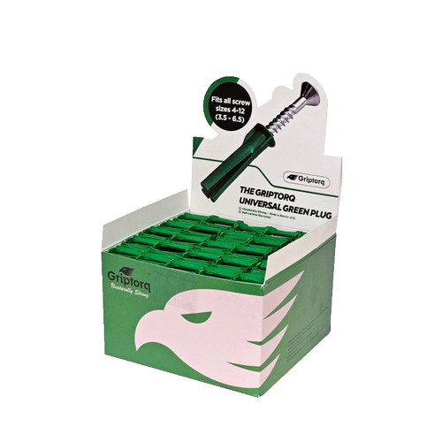 GRIPTORQ PLASTIC PLUG - GREEN (PK 100)