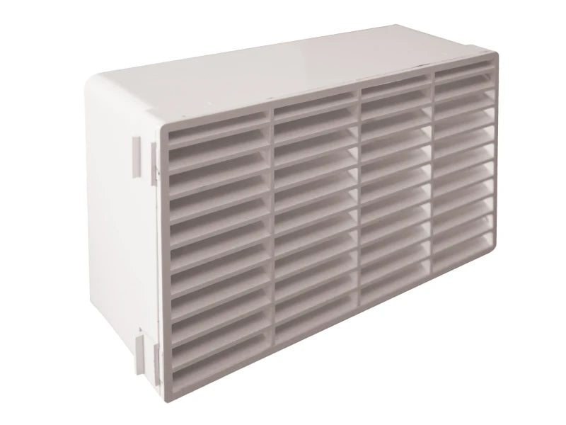 220MM X 90MM DOUBLE AIRBRICK WHITE