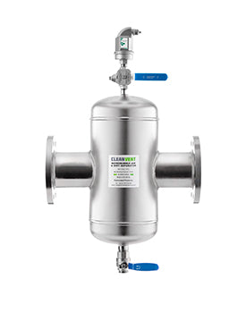 FABRICATED PRODUCTS MICROBUBBLE DE-AERATOR COMBINED AIR AND DIRT SEPARATOR STAINLESS STEEL