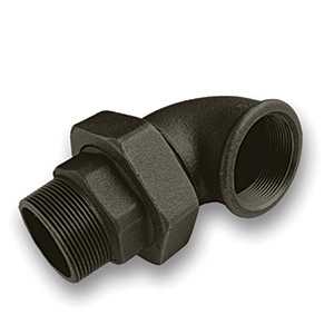 TSP FIG 98 MF UNION 90 DEG ELBOW MALLEABLE FITTING
